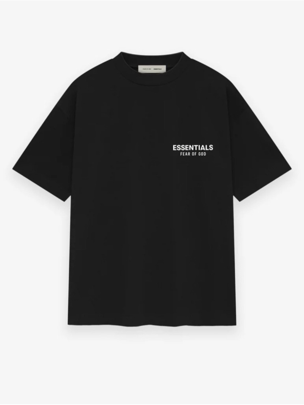 Fear of God Essentials Black Short Sleeve Logo Tee